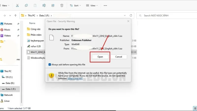 Bắt đầu cài đặt Windows 11