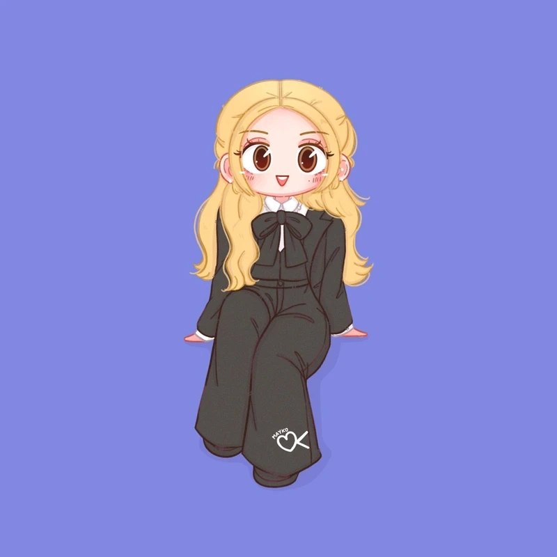 Fan không thể bỏ lỡ ảnh rose blackpink cute chibi