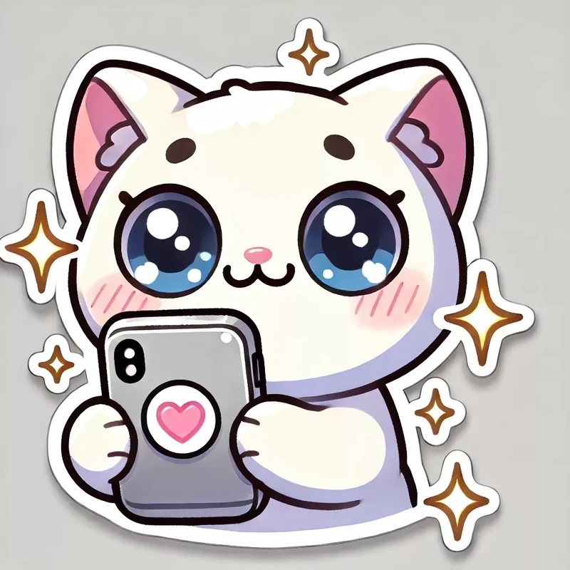 Ngọt ngào từ hình ảnh mèo chibi cute