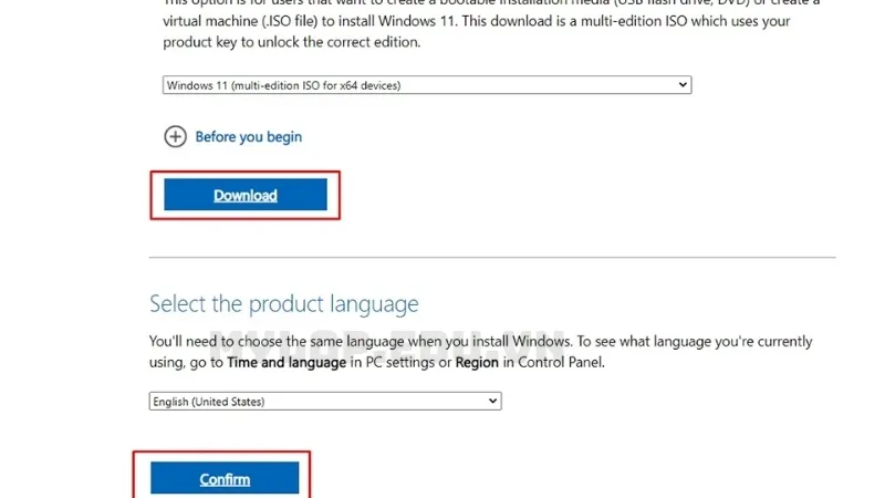 Tải xuống tệp cài đặt Windows 11